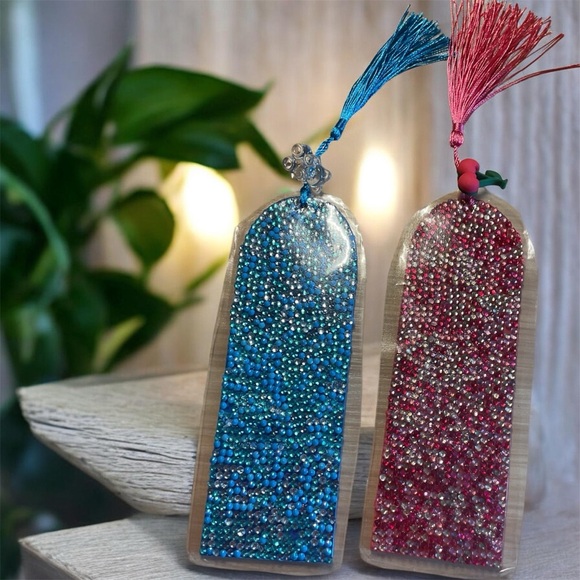 Hand Crafted Other - Custom Color Bookmark Handmade Diamond Art Book Lover Gift Choose Your Color